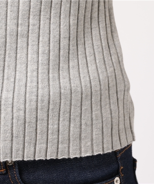 AZUL by moussy（アズールバイマウジー）の「ランダムリブオフショルニットプルオーバー（ニット/セーター・レディース・ブラック/トップグレー/オレンジ系その他/ダークブルー・LARGE/SMALL/MEDIUM）」の17枚目の写真