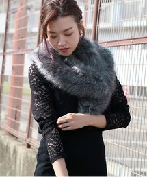 reca | ボリュームフェイクファーロングファーティペット(ストール/ショール)