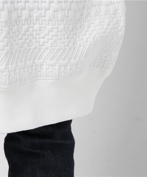 Ne-net（ネネット）の「(S)フェアアイルキルト（カーディガン/ボレロ・レディース・ダークグレー/オフホワイト・02）」の7枚目の写真