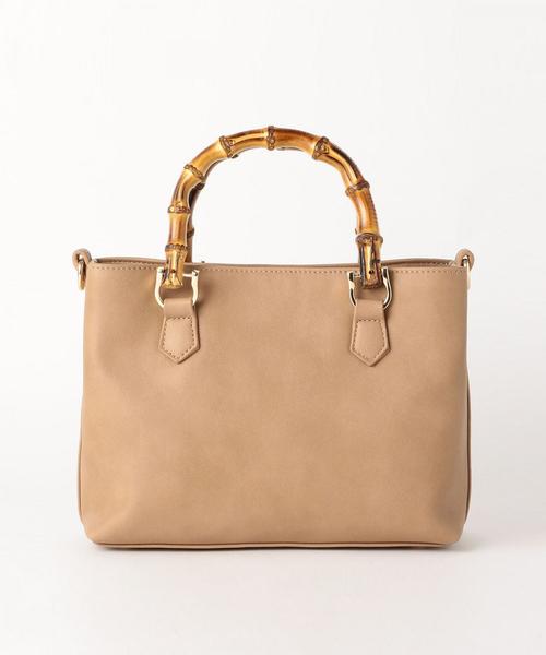 green label relaxing（グリーンレーベルリラクシング）の「CS バンブー 2WAY SMALL バッグ（ショルダーバッグ・レディース・ブラック/ダークブラウン/ベージュ・FREE）」の6枚目の写真