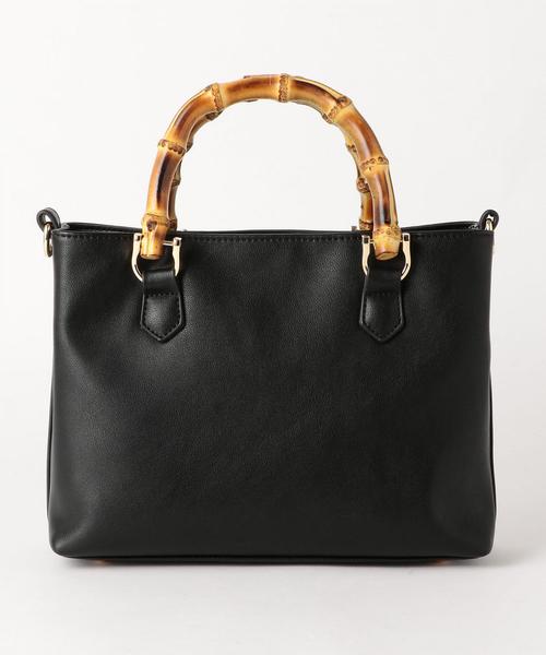 green label relaxing（グリーンレーベルリラクシング）の「CS バンブー 2WAY SMALL バッグ（ショルダーバッグ・レディース・ブラック/ダークブラウン/ベージュ・FREE）」の9枚目の写真