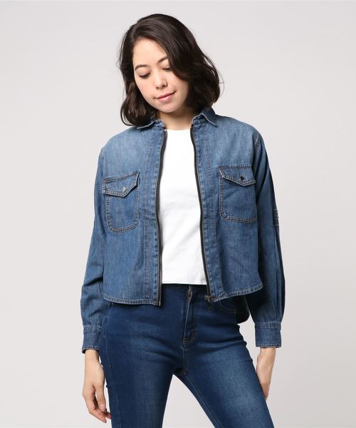 DIESEL（ディーゼル）の「00SDH10PASD（シャツ/ブラウス・レディース・インディゴブルー・LARGE/MEDIUM/SMALL/X-SMALL/XX-SMALL）」の6枚目の写真