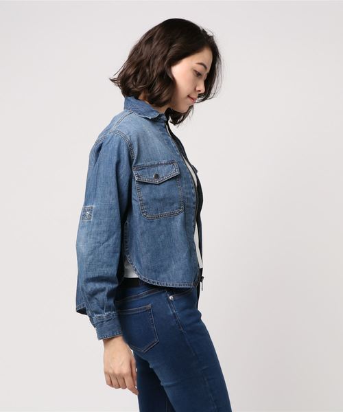 DIESEL（ディーゼル）の「00SDH10PASD（シャツ/ブラウス・レディース・インディゴブルー・LARGE/MEDIUM/SMALL/X-SMALL/XX-SMALL）」の2枚目の写真