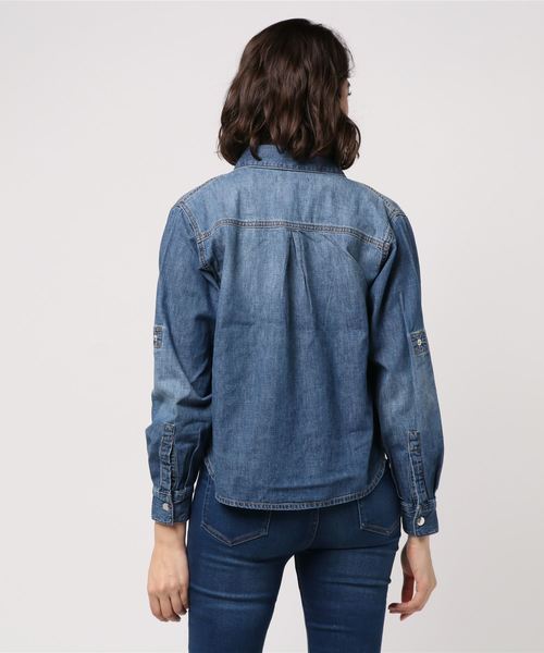 DIESEL（ディーゼル）の「00SDH10PASD（シャツ/ブラウス・レディース・インディゴブルー・LARGE/MEDIUM/SMALL/X-SMALL/XX-SMALL）」の3枚目の写真