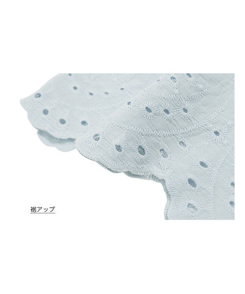 KOBE LETTUCE(コウベレタス)の「フレアスリーブスカラップヘム刺繍レースコットンブラウス(シャツ/ブラウス・レディース・オフホワイト/ライトイエロー/ラベンダー/サックスブルー/ネイビー/ベージュ・FREE)」の13枚目の写真