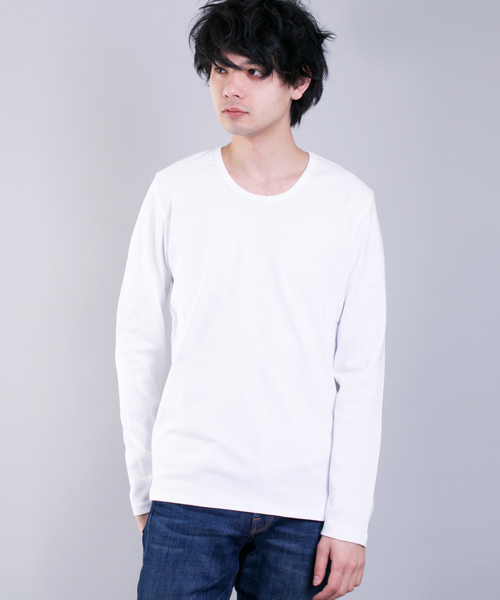 Bling Leads(ブリングリーズ)の「Bling Leads/スパンフライスU/NロンTEE(Tシャツ/カットソー・メンズ・チャコールグレー/ブラック/ワイン/ホワイト/杢グレー/ブラック×ホワイト/ネイビー/ブラック系その他/ブラック×レッド/ホワイト×ネイビー/ブラック×ブルー/カーキ/ブラウン・MEDIUM/LARGE/X-LARGE)」の2枚目の写真