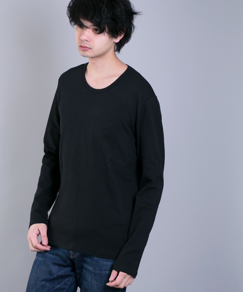 Bling Leads(ブリングリーズ)の「Bling Leads/スパンフライスU/NロンTEE(Tシャツ/カットソー・メンズ・チャコールグレー/ブラック/ワイン/ホワイト/杢グレー/ブラック×ホワイト/ネイビー/ブラック系その他/ブラック×レッド/ホワイト×ネイビー/ブラック×ブルー/カーキ/ブラウン・MEDIUM/LARGE/X-LARGE)」の4枚目の写真