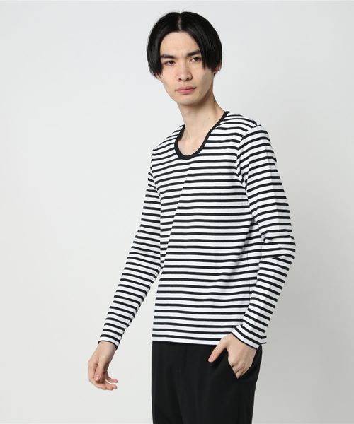 Bling Leads(ブリングリーズ)の「Bling Leads/スパンフライスU/NロンTEE(Tシャツ/カットソー・メンズ・チャコールグレー/ブラック/ワイン/ホワイト/杢グレー/ブラック×ホワイト/ネイビー/ブラック系その他/ブラック×レッド/ホワイト×ネイビー/ブラック×ブルー/カーキ/ブラウン・MEDIUM/LARGE/X-LARGE)」の20枚目の写真