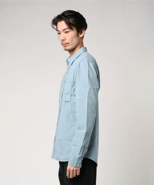 Nudie Jeans(ヌーディージーンズ)の「Henry(シャツ/ブラウス・メンズ・ライトブルー/カーキ・MEDIUM/X-SMALL/LARGE/SMALL)」の3枚目の写真