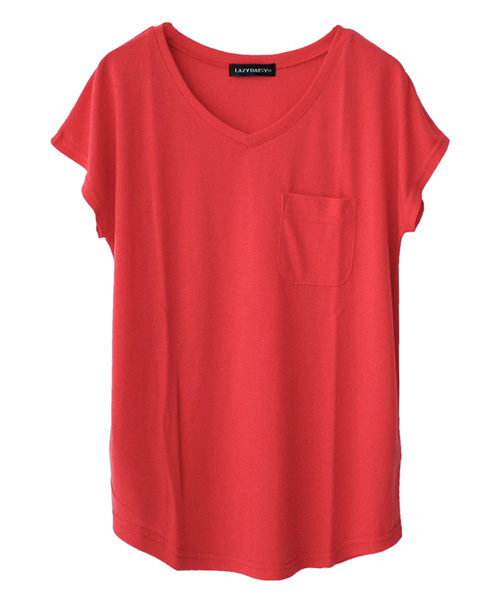 Social GIRL（ソーシャルガール）の「シンプルベーシックＶネックＴシャツ（Tシャツ/カットソー・レディース・ホワイト/ブラック/ライトグレー/ブラック×ホワイト/ホワイト×ブラック/マジェンタ/オリーブ/ブラック系その他/ホワイト系その他/グレー系その他/レッド/ホワイト系その他4/ホワイト系その他2/ホワイト系その他3/ブラック系その他2/ブラック系その他3/ベージュ/ネイビー/モカ/カーキ/パープル/ピンク/イエロー/オレンジ・LL/M/3L/L/S）」の22枚目の写真