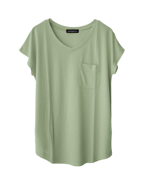 Social GIRL（ソーシャルガール）の「シンプルベーシックＶネックＴシャツ（Tシャツ/カットソー・レディース・ホワイト/ブラック/ライトグレー/ブラック×ホワイト/ホワイト×ブラック/マジェンタ/オリーブ/ブラック系その他/ホワイト系その他/グレー系その他/レッド/ホワイト系その他4/ホワイト系その他2/ホワイト系その他3/ブラック系その他2/ブラック系その他3/ベージュ/ネイビー/モカ/カーキ/パープル/ピンク/イエロー/オレンジ・LL/M/3L/L/S）」の16枚目の写真