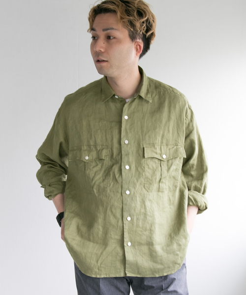 PORTER CLASSIC（ポータークラシック）の「PORTER CLASSIC×URBAN RESEARCH　別注ROLLUPSHIRTS（シャツ/ブラウス・メンズ・ブラック/オリーブ・SMALL/MEDIUM/LARGE）」の5枚目の写真