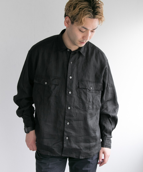 PORTER CLASSIC（ポータークラシック）の「PORTER CLASSIC×URBAN RESEARCH　別注ROLLUPSHIRTS（シャツ/ブラウス・メンズ・ブラック/オリーブ・SMALL/MEDIUM/LARGE）」の7枚目の写真