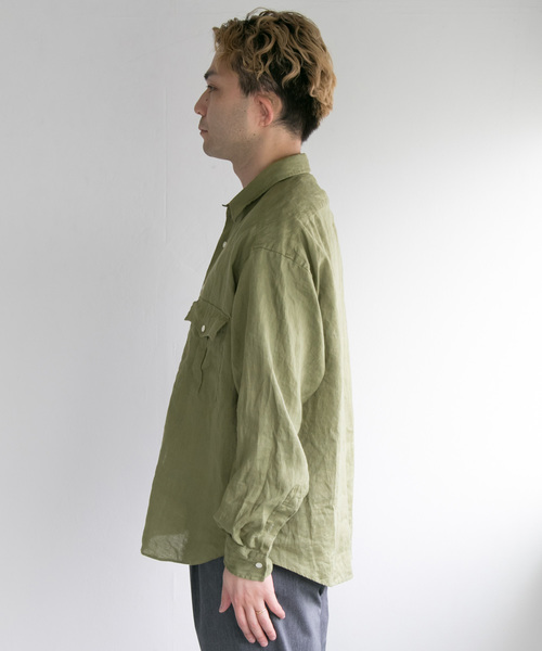 PORTER CLASSIC（ポータークラシック）の「PORTER CLASSIC×URBAN RESEARCH　別注ROLLUPSHIRTS（シャツ/ブラウス・メンズ・ブラック/オリーブ・SMALL/MEDIUM/LARGE）」の10枚目の写真