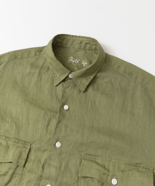 PORTER CLASSIC（ポータークラシック）の「PORTER CLASSIC×URBAN RESEARCH　別注ROLLUPSHIRTS（シャツ/ブラウス・メンズ・ブラック/オリーブ・SMALL/MEDIUM/LARGE）」の14枚目の写真