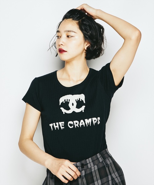 HYSTERIC GLAMOUR（ヒステリックグラマー）の「THE CRAMPS/MK pt T-SH（Tシャツ/カットソー・レディース・ピンク/グリーン/ブラック・FREE）」の2枚目の写真
