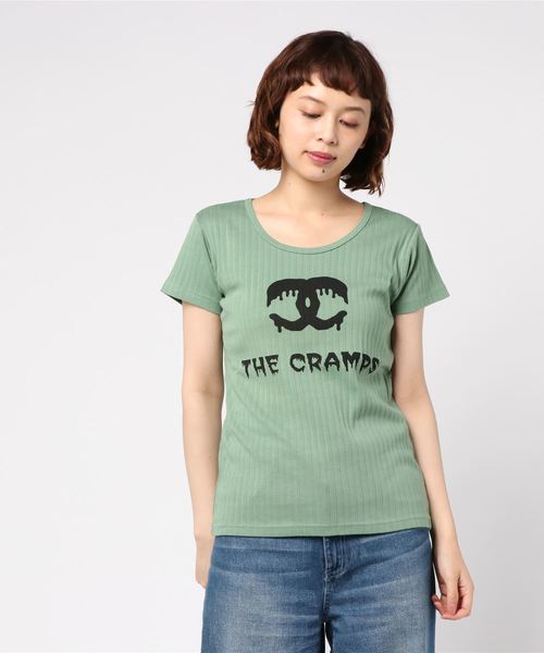 HYSTERIC GLAMOUR（ヒステリックグラマー）の「THE CRAMPS/MK pt T-SH（Tシャツ/カットソー・レディース・ピンク/グリーン/ブラック・FREE）」の8枚目の写真