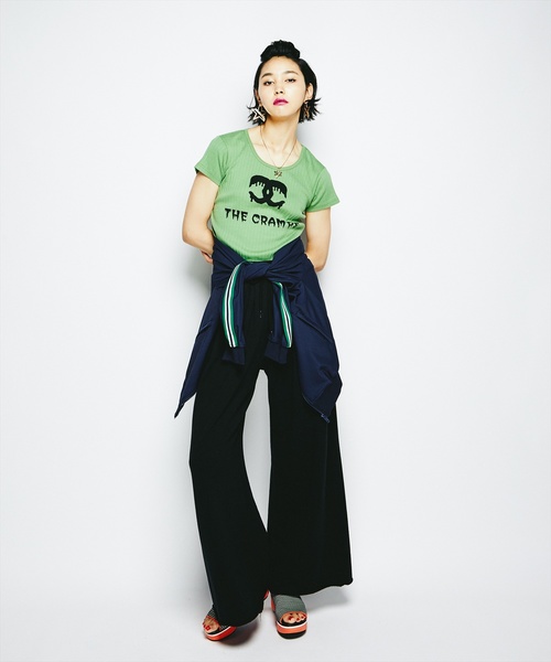 HYSTERIC GLAMOUR（ヒステリックグラマー）の「THE CRAMPS/MK pt T-SH（Tシャツ/カットソー・レディース・ピンク/グリーン/ブラック・FREE）」の4枚目の写真