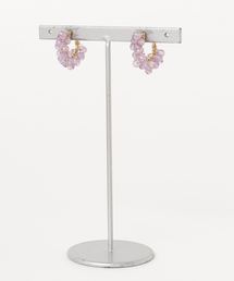 【marinaJEWELRY】Amethyst (light color) pavé earring