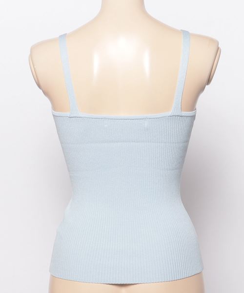 KOBE LETTUCE（コウベレタス）の「レースVネックサマーリブニットキャミソール/トップス/インナー/レディース[C2850]神戸レタス（キャミソール・レディース・ブラック/ベージュ/ネイビー/グレー/オフホワイト/サックスブルー/イエロー/ベビーピンク・FREE）」の10枚目の写真