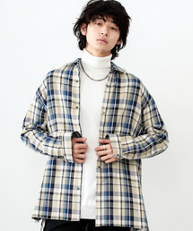 【STUDIOUS】ヘビーウエイトチェックビッグシルエットシャツ