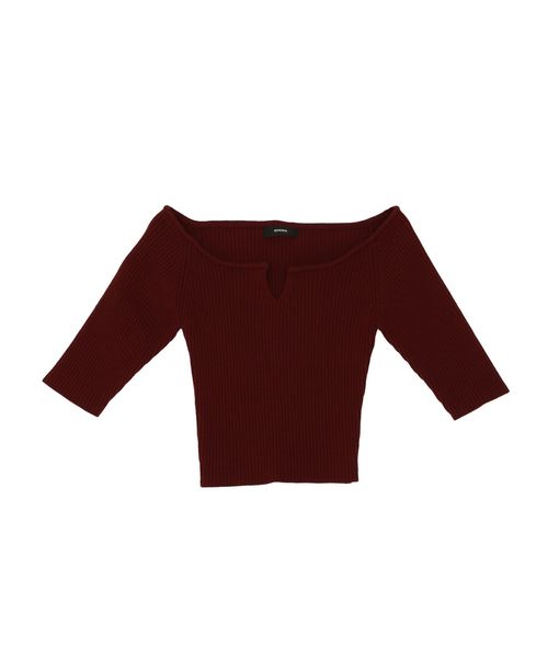 EMODA（エモダ）の「2WAYリブニットトップ（Tシャツ/カットソー・レディース・ブラック/レッド/その他/マスタード・FREE）」の19枚目の写真