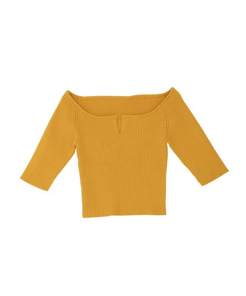 EMODA（エモダ）の「2WAYリブニットトップ（Tシャツ/カットソー・レディース・ブラック/レッド/その他/マスタード・FREE）」の20枚目の写真