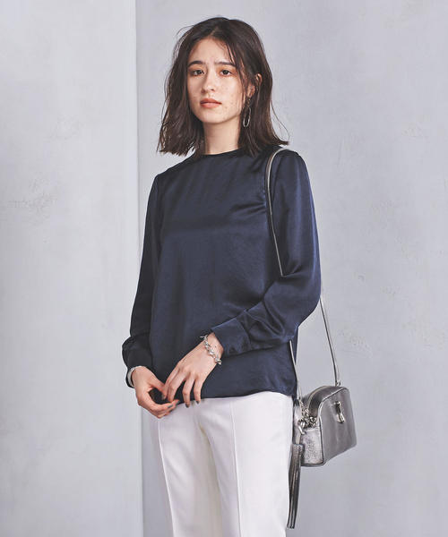 「UNITED ARROWS」 長袖ブラウス FREE ネイビー レディース UNITED ARROWS（ユナイテッドアローズ）の「2WAY ブラウス