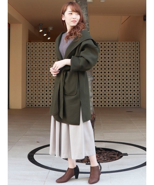 COMME CA ISM（コムサイズム）の「ウールジャージー ガウンコート 