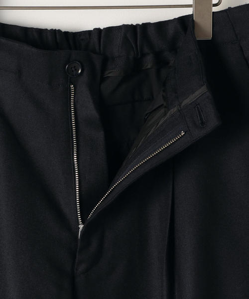 EN ROUTE（アンルート）の「＜EN ROUTE＞ウールフラノ 1プリーツ バックゴム（スラックス・メンズ・ブラック/ネイビー・1/2/3）」の5枚目の写真