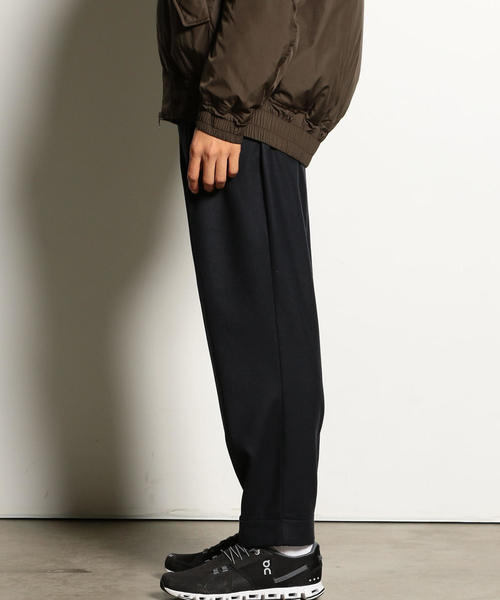 EN ROUTE（アンルート）の「＜EN ROUTE＞ウールフラノ 1プリーツ バックゴム（スラックス・メンズ・ブラック/ネイビー・1/2/3）」の14枚目の写真