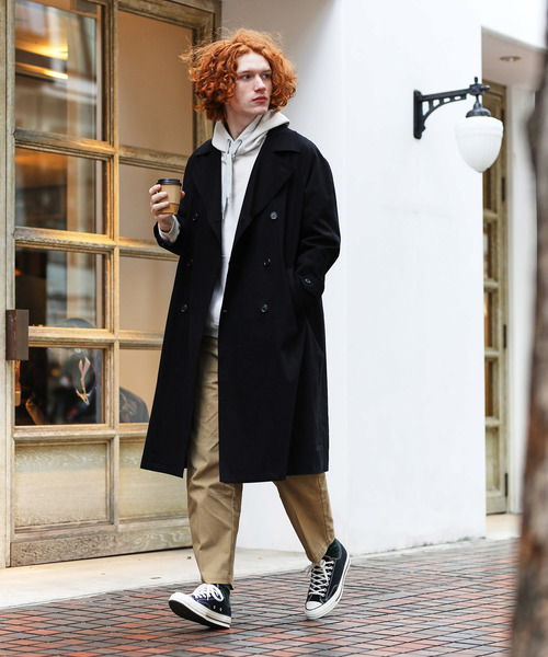 AUNN(アウン)の「【AUNN】オーバーサイズトレンチコート(トレンチコート・メンズ・ブラック/ベージュ/ネイビー・1/2/3)」の19枚目の写真