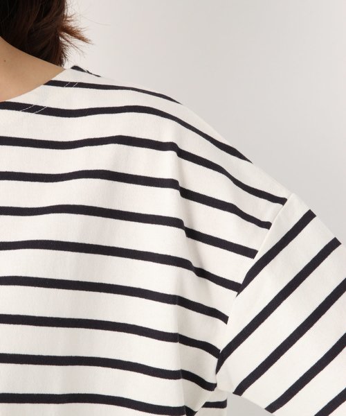 GLOBAL WORK(グローバルワーク)の「バスクボーダーBIGT長袖/822629(Tシャツ/カットソー・レディース・ベージュ/レッド/その他・MEDIUM/LARGE)」の7枚目の写真