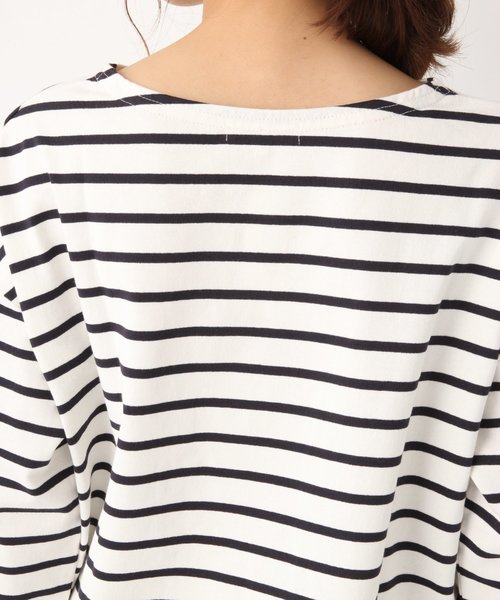 GLOBAL WORK(グローバルワーク)の「バスクボーダーBIGT長袖/822629(Tシャツ/カットソー・レディース・ベージュ/レッド/その他・MEDIUM/LARGE)」の16枚目の写真