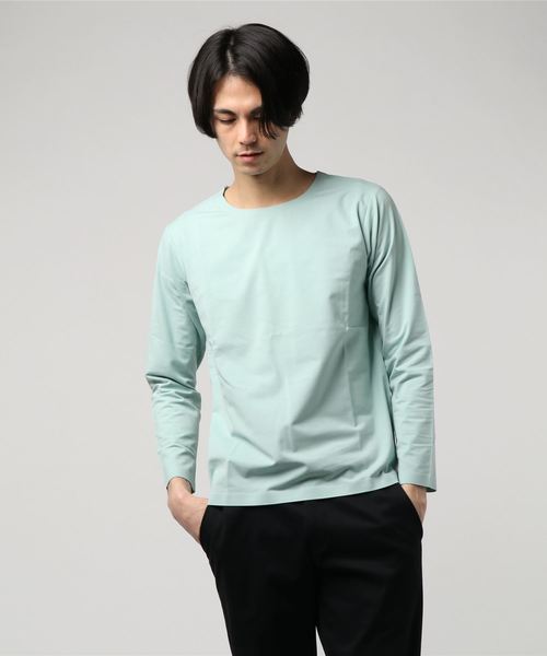 ABAHOUSE（アバハウス）の「【ノンストレス】COTTON LYCRA圧着クルーネックTシャツ（Tシャツ/カットソー・メンズ・ラベンダー/グリーン系その他/パープル系その他/グリーン系その他2・46/48/44）」の2枚目の写真