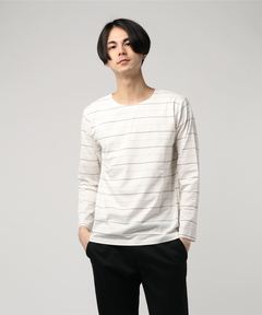 MEYAME | コットン ボーダー長袖Tプルオーバー WOMEN（Tシャツ