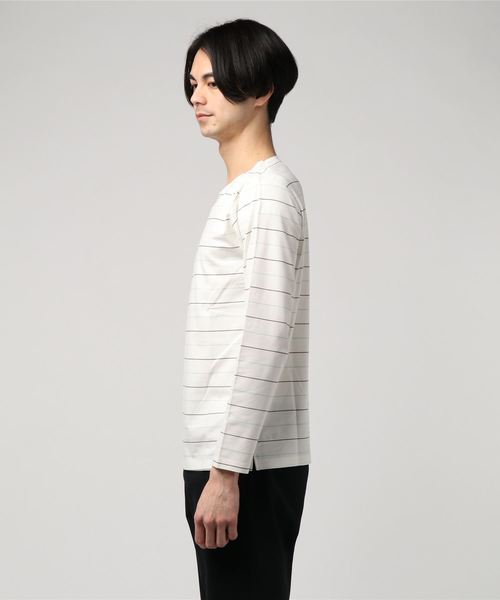 ABAHOUSE（アバハウス）の「【ノンストレス】COTTON LYCRA圧着クルーネックTシャツ（Tシャツ/カットソー・メンズ・ラベンダー/グリーン系その他/パープル系その他/グリーン系その他2・46/48/44）」の6枚目の写真