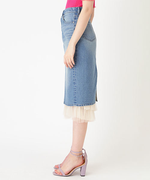 JILL STUART（ジルスチュアート）の「◆《JILL JEAN》チュールデニムタイトスカート（スカート・レディース・ネイビー/ブルー・2/0/4）」の22枚目の写真