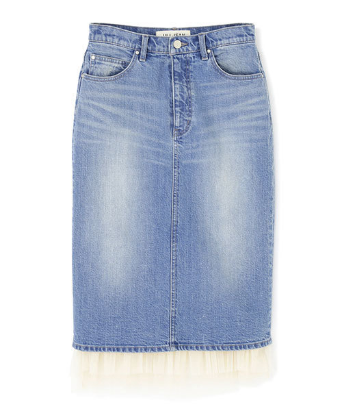 JILL STUART（ジルスチュアート）の「◆《JILL JEAN》チュールデニムタイトスカート（スカート・レディース・ネイビー/ブルー・2/0/4）」の18枚目の写真