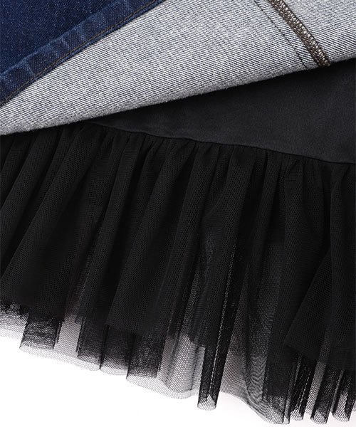 JILL STUART（ジルスチュアート）の「◆《JILL JEAN》チュールデニムタイトスカート（スカート・レディース・ネイビー/ブルー・2/0/4）」の6枚目の写真