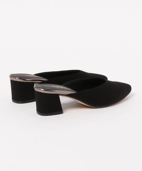 LE TALON(ルタロン)の「5cmポインテッドミュール(パンプス・レディース・ブラック×ブラック/サックスブルー・SMALL/LARGE/MEDIUM/X-LARGE)」の4枚目の写真