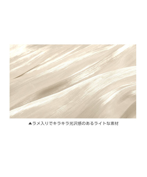 KOBE LETTUCE(コウベレタス)の「ラメ入り細プリーツマキシ丈スカート(スカート・レディース・グレイッシュベージュ/アイボリー/ラベンダー/ミント・FREE)」の10枚目の写真