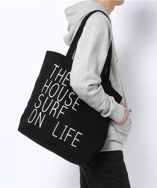 WEGO（ウィゴー）の「WEGO/ペンシルロゴトートバッグ（トートバッグ・メンズ・ホワイト/ブラック・FREE）」の9枚目の写真