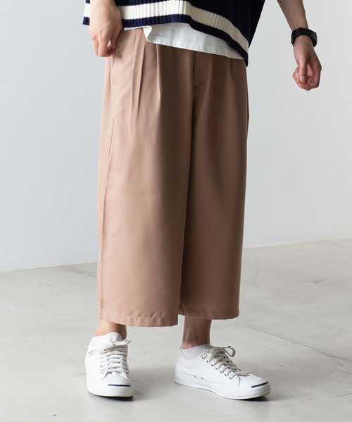 WEGO(ウィゴー)の「WEGO/ガウチョスラックス(スラックス・メンズ・ブラック/ベージュ・SMALL/MEDIUM/LARGE)」の1枚目の写真