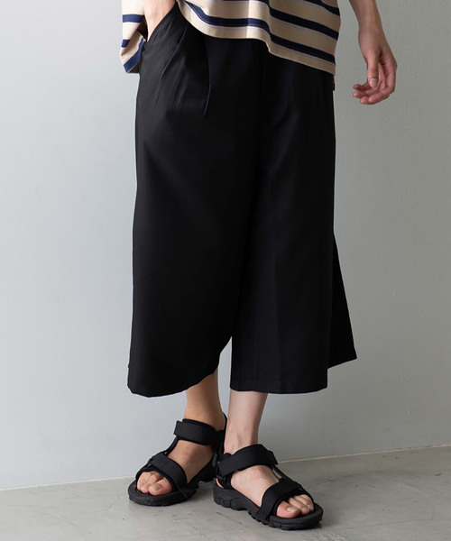 WEGO(ウィゴー)の「WEGO/ガウチョスラックス(スラックス・メンズ・ブラック/ベージュ・SMALL/MEDIUM/LARGE)」の2枚目の写真