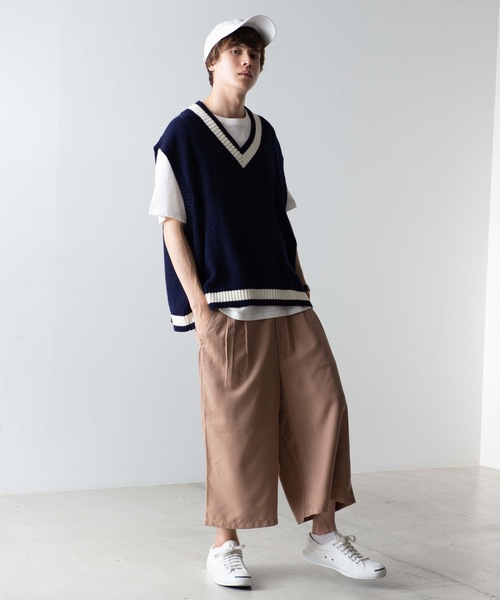 WEGO(ウィゴー)の「WEGO/ガウチョスラックス(スラックス・メンズ・ブラック/ベージュ・SMALL/MEDIUM/LARGE)」の20枚目の写真