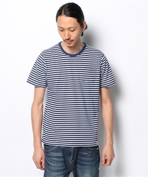 B:MING by BEAMS（ビーミングバイビームス）の「○ビーミング by ビームス / ボーダーポケットTEE（Tシャツ/カットソー・メンズ・ブラック/レッド/ネイビー・SMALL/MEDIUM/LARGE/X-LARGE）」の6枚目の写真