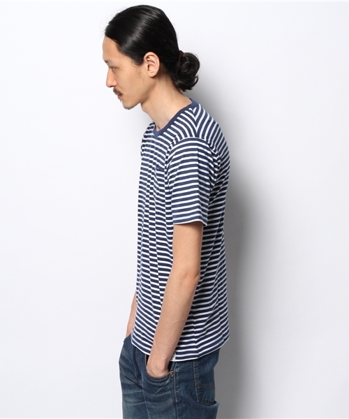 B:MING by BEAMS（ビーミングバイビームス）の「○ビーミング by ビームス / ボーダーポケットTEE（Tシャツ/カットソー・メンズ・ブラック/レッド/ネイビー・SMALL/MEDIUM/LARGE/X-LARGE）」の5枚目の写真