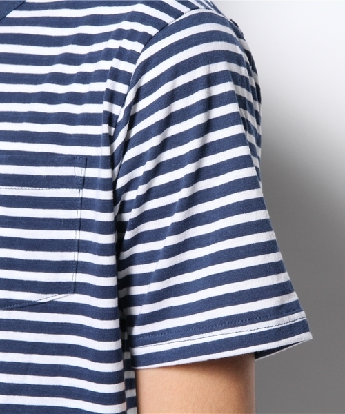 B:MING by BEAMS（ビーミングバイビームス）の「○ビーミング by ビームス / ボーダーポケットTEE（Tシャツ/カットソー・メンズ・ブラック/レッド/ネイビー・SMALL/MEDIUM/LARGE/X-LARGE）」の10枚目の写真