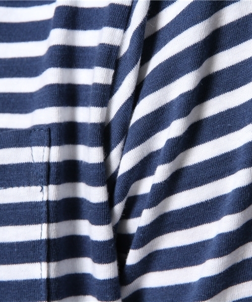 B:MING by BEAMS（ビーミングバイビームス）の「○ビーミング by ビームス / ボーダーポケットTEE（Tシャツ/カットソー・メンズ・ブラック/レッド/ネイビー・SMALL/MEDIUM/LARGE/X-LARGE）」の7枚目の写真